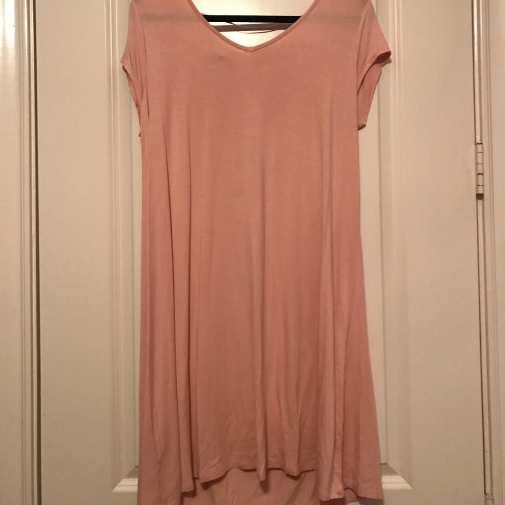 Peach T-shirt dress